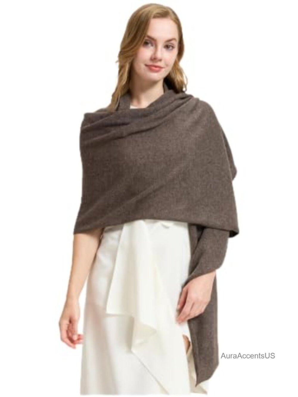 100% Cashmere Wrap Shawl Women Lightweight Travel Scarf Knitted Pashmina